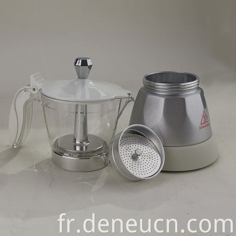 Nouveau design coloré cafetière expresso et lait cappuccinoSet Coffee Machine 4cups & 8cups